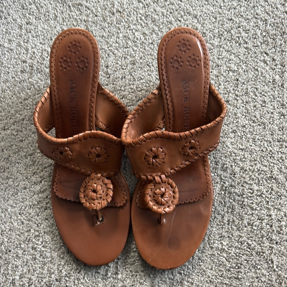 Brown leather size 8 Jack Rodger’s sandals